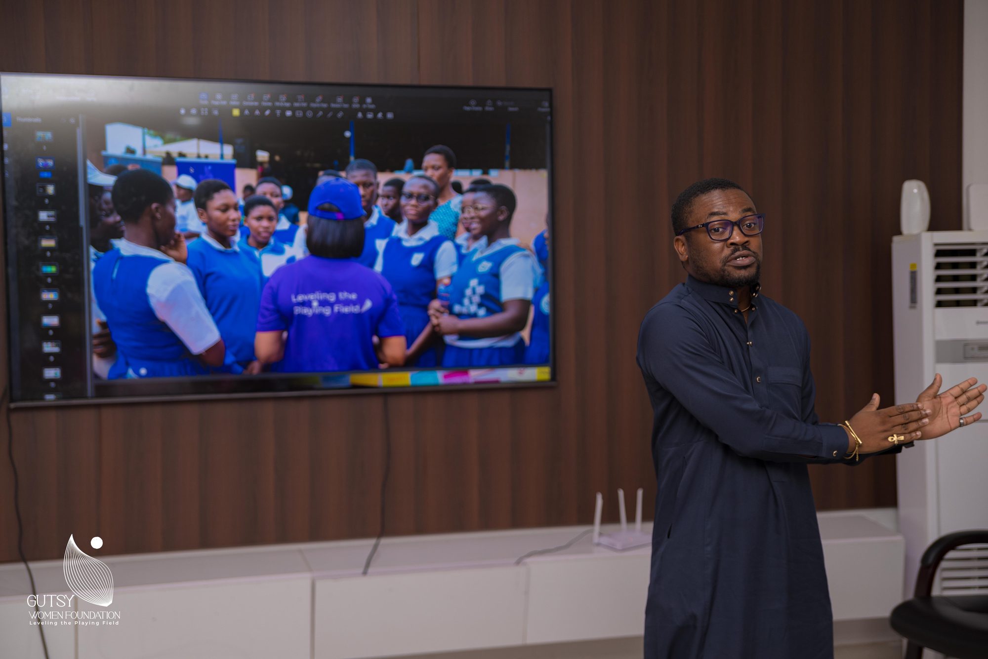 Speaker presenting at GWF Annual Meeting